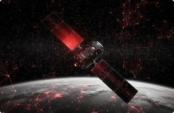 Satellite GPS network illustration